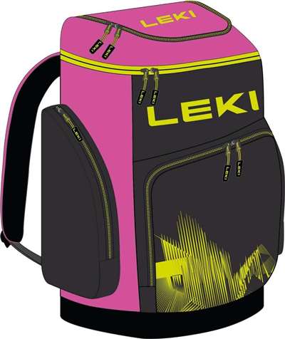 Funda para botas de esquí LEKI WCR rosa neón-negro-amarillo neón